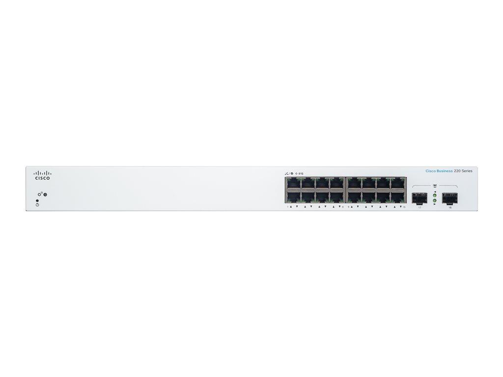 Cisco Switch Business 220-Series 18-Port 1GbE smart managed