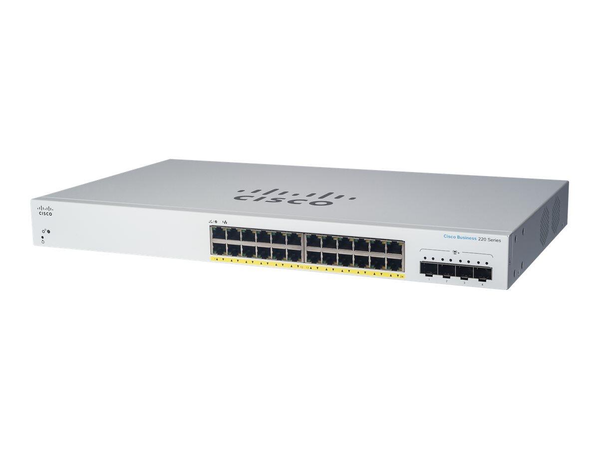 Cisco Switch Business 220-Series 28-Port 1GbE 382W PoE smart managed