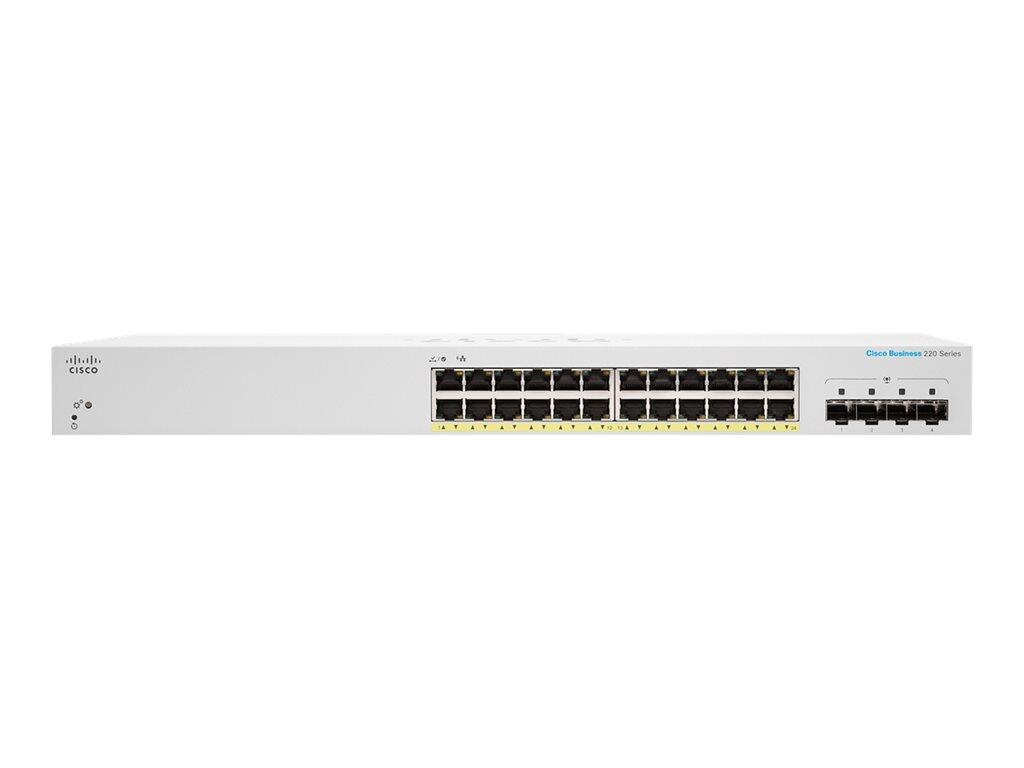 Cisco Switch Business 220-Series 28-Port 1GbE 382W PoE smart managed