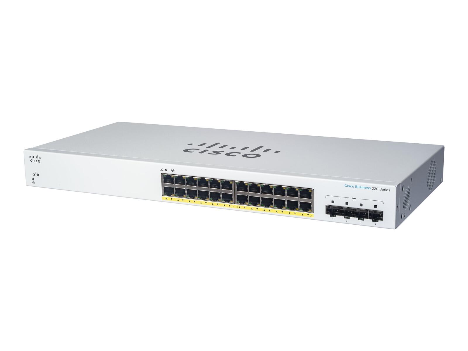 Cisco Switch Business 220-Series 28-Port 1GbE smart managed