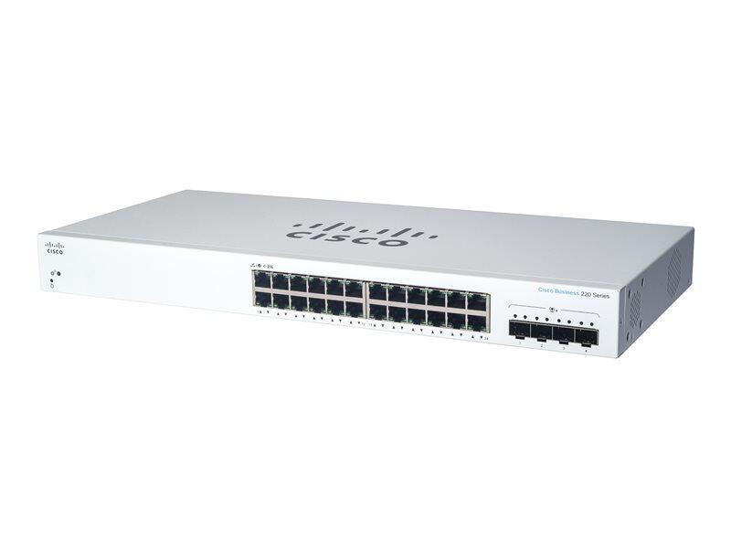 Cisco Switch Business 220-Series 28-Port 1/10GbE smart managed