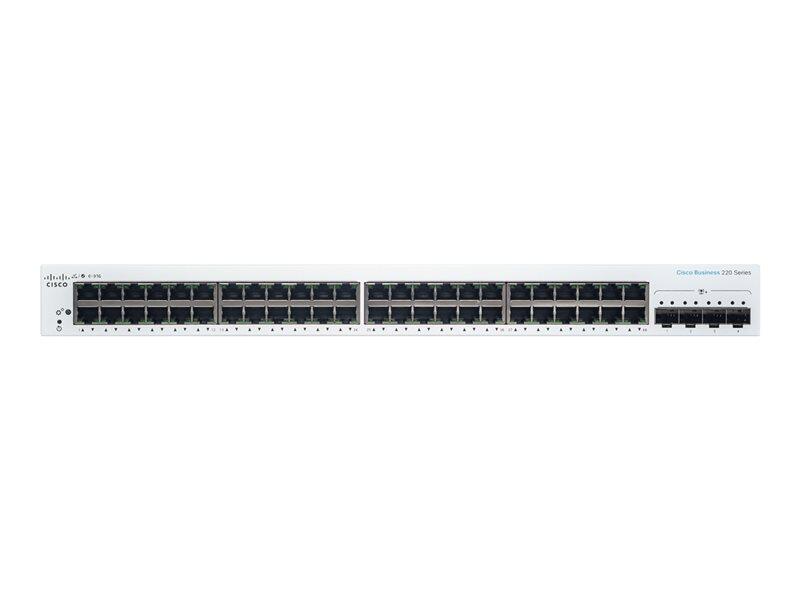 Cisco Switch Business 220-Series 52-Port 1/10GbE smart managed