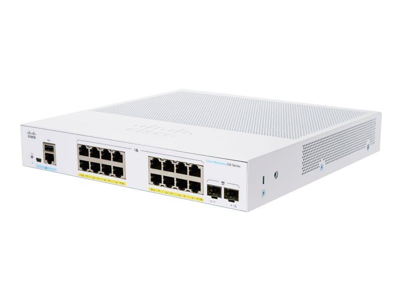 Cisco Switch Business 250-Series 18-Port 1GbE 120W PoE smart managed