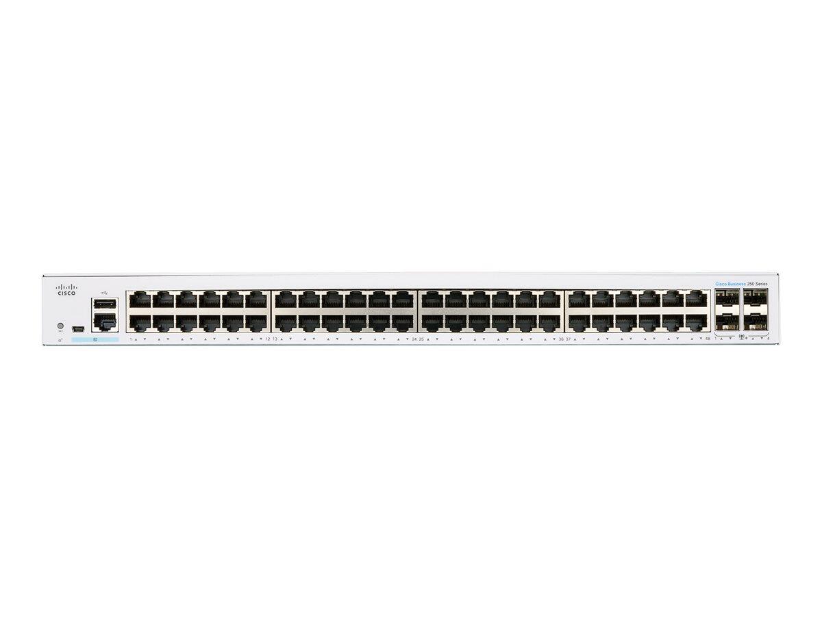 Cisco Switch Business 250-Series 52-Port 1/10GbE smart managed
