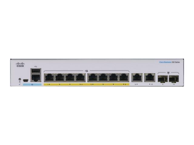Cisco Switch Business 250-Series 10-Port 1GbE 60W PoE smart managed