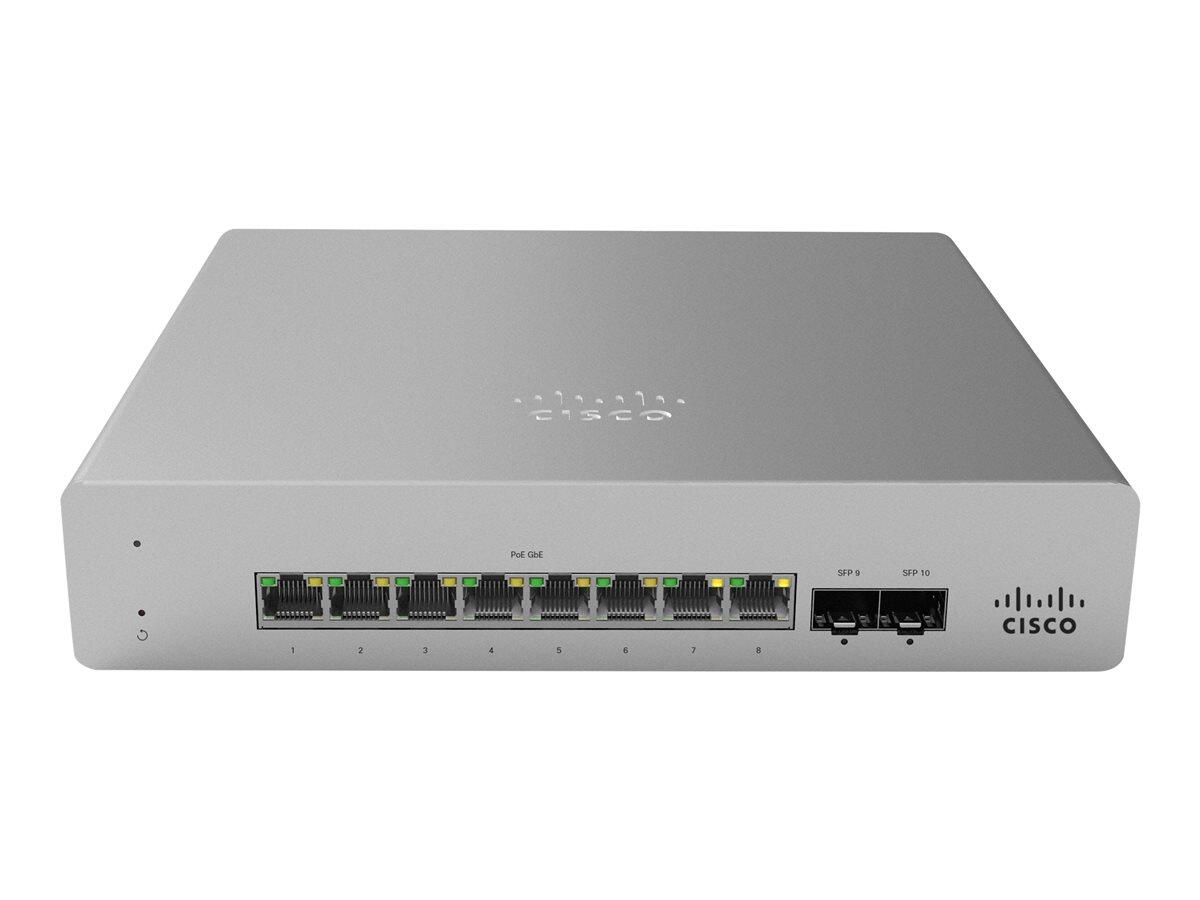 Cisco Switch Meraki MS120 10-Port 1GbE 124W PoE managed