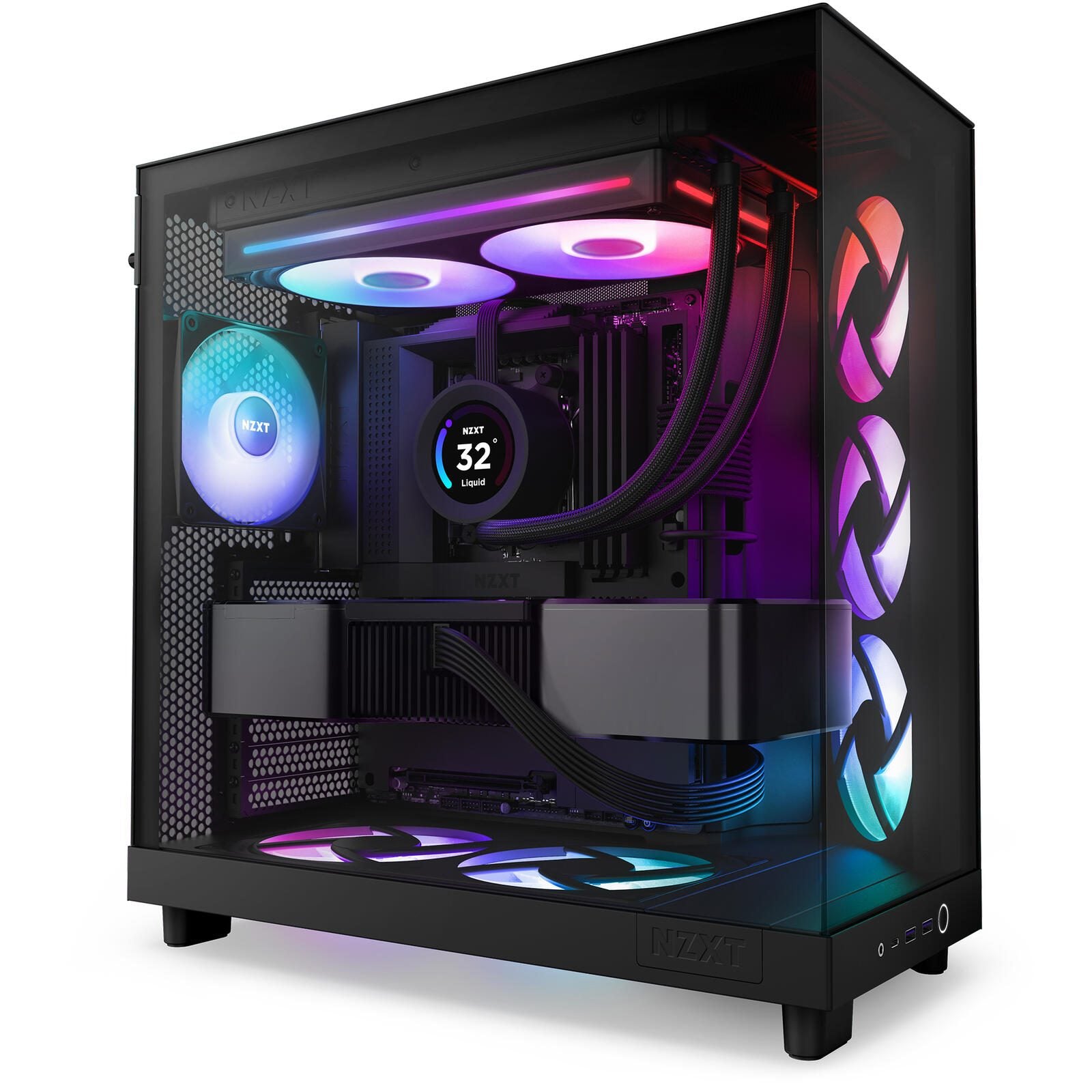 NZXT F280 RGB Core - Gehäuselüfter, Schwarz