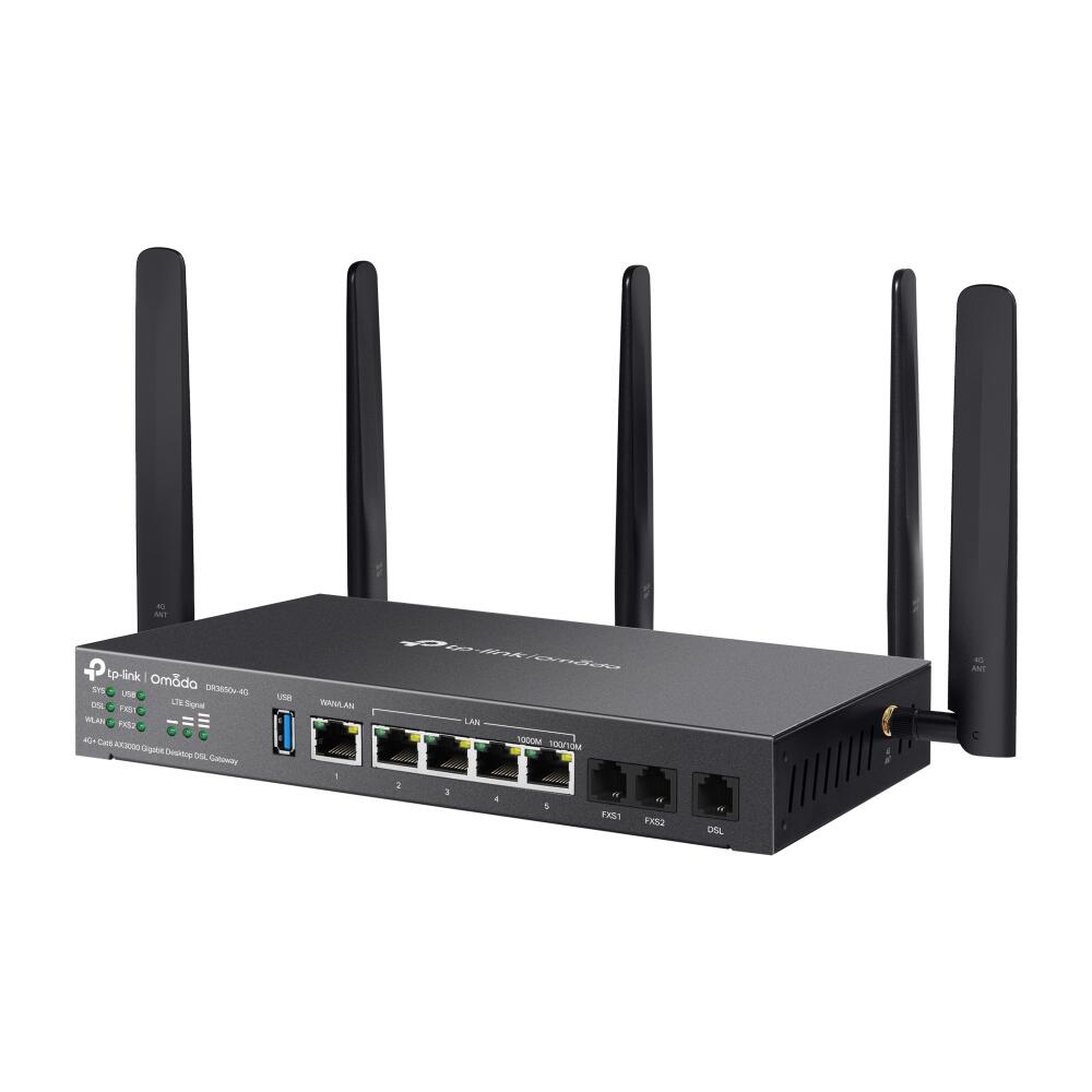 TP-Link Omada 4G+ Cat6 AX3000 Wi-Fi 6 Gigabit Desktop DSL Gateway
