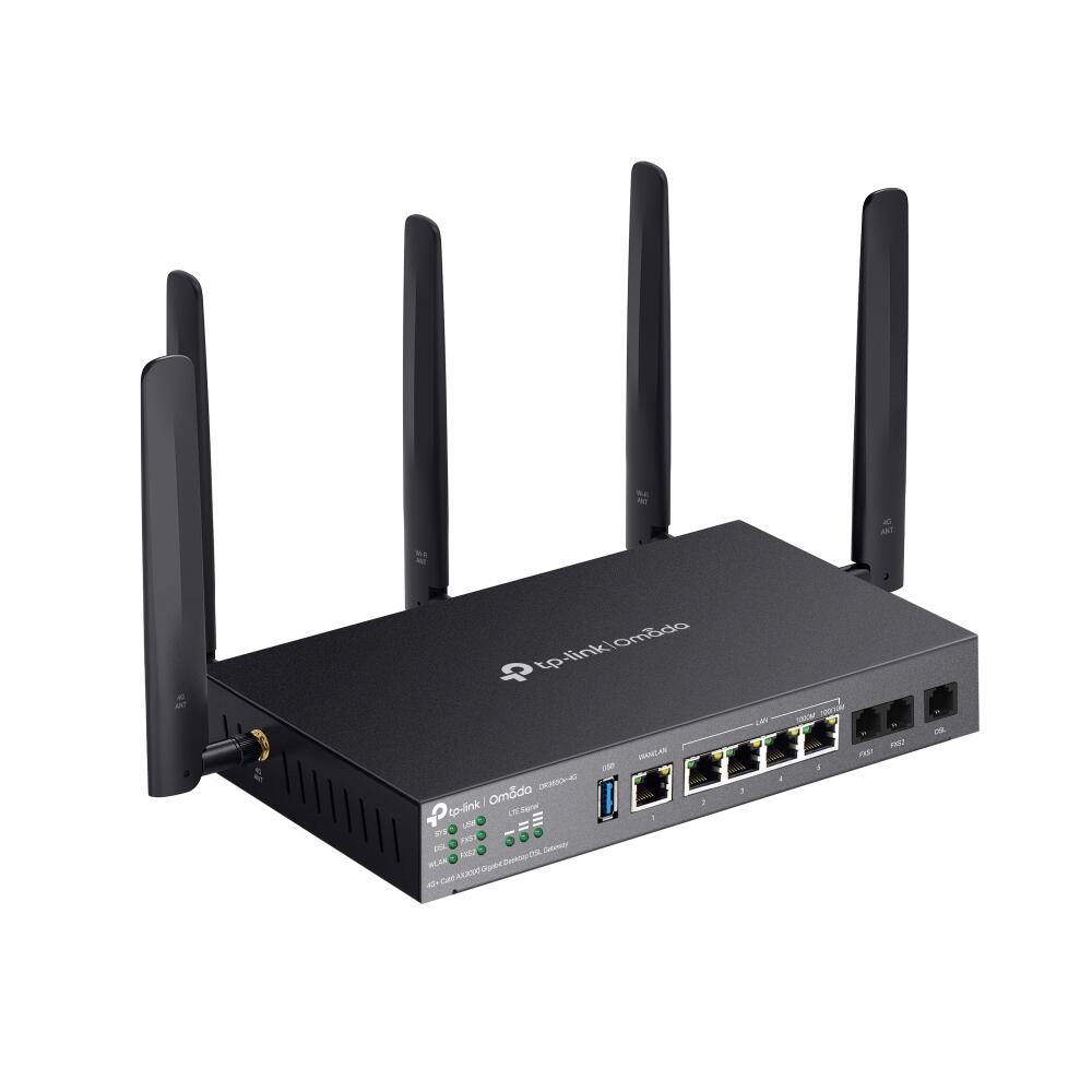TP-Link Omada 4G+ Cat6 AX3000 Wi-Fi 6 Gigabit Desktop DSL Gateway
