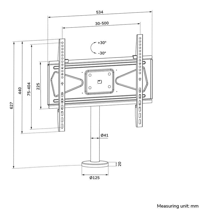 Neomounts abschraubbare TV-Tischhalterung DS42-430BL14