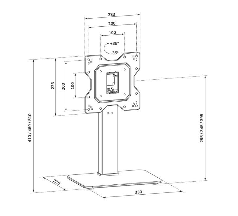 Neomounts TV-Tischständer DS45-430BL12
