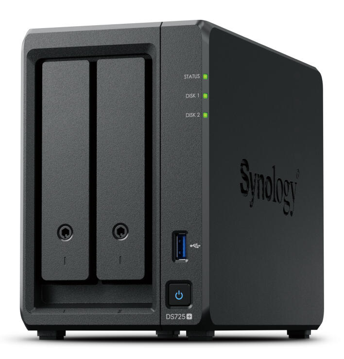 Synology Disk Station DS725+ NAS-Server + Synology Plus 3.5' SATA 6Gb/s Festplatte 8 TB (2 x 4TB)