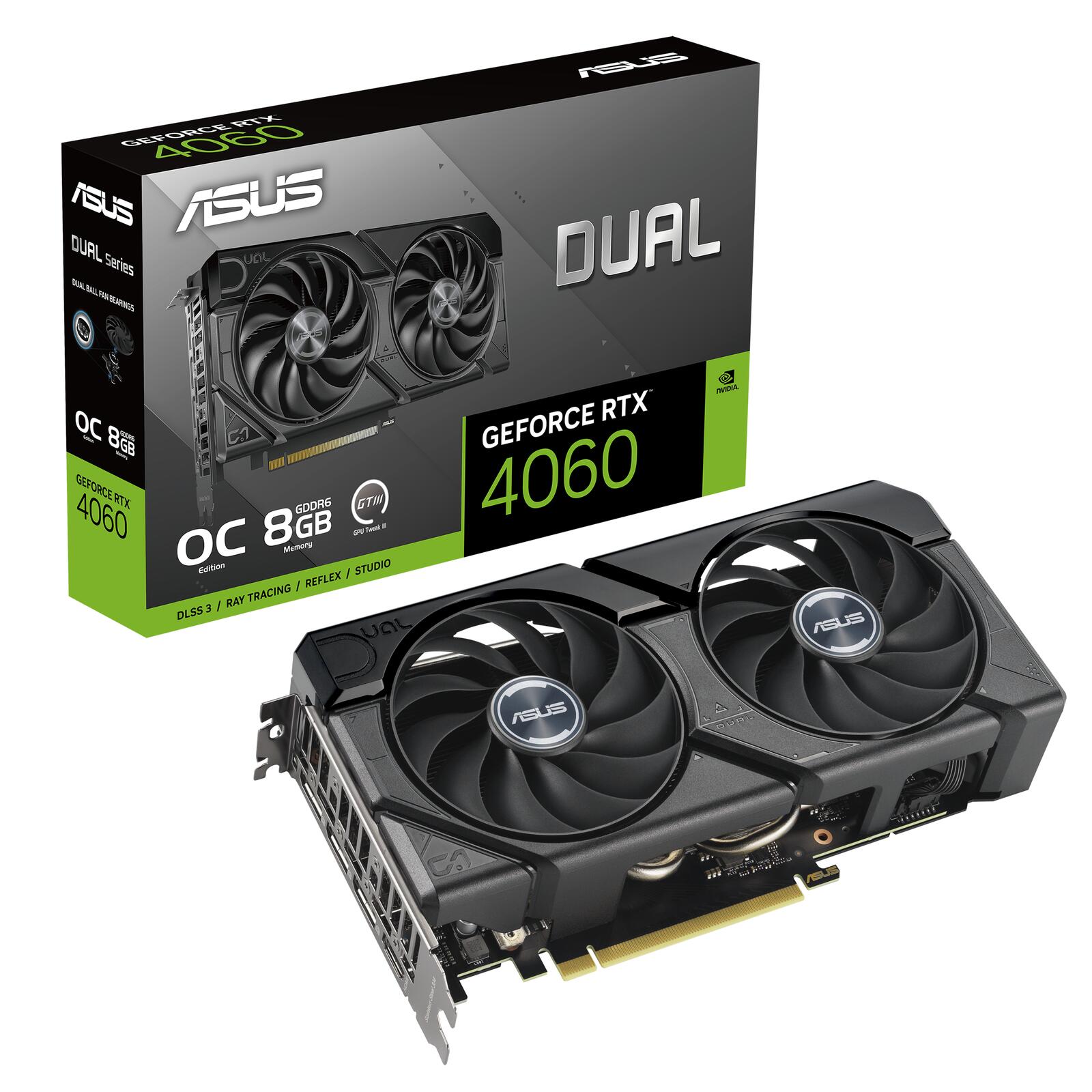 ASUS Dual GeForce RTX 4060 EVO OC Edition 8GB GDDR6 Gaming Grafikkarte