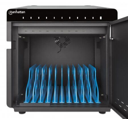 Manhattan 10-Port USB-C Desktop Ladeschrank 180 W, schwarz
