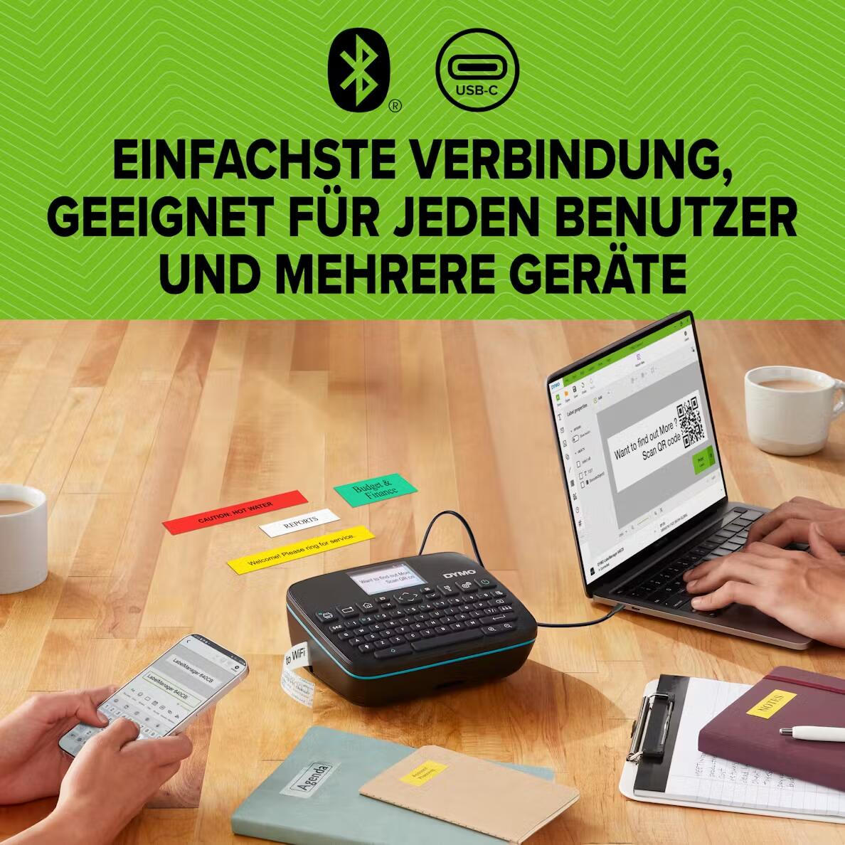 DYMO® LabelManager™ 640 CB, Beschriftungsgerät, QWZ-Tastatur
