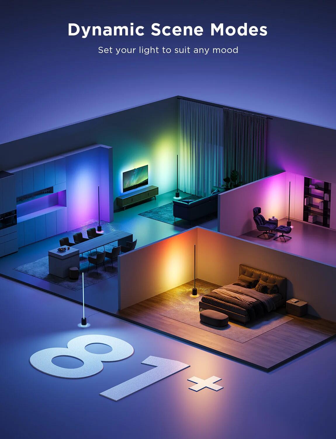 Govee RGBICWW SMART Lyra Eckstehlampe mit Lautsprecher