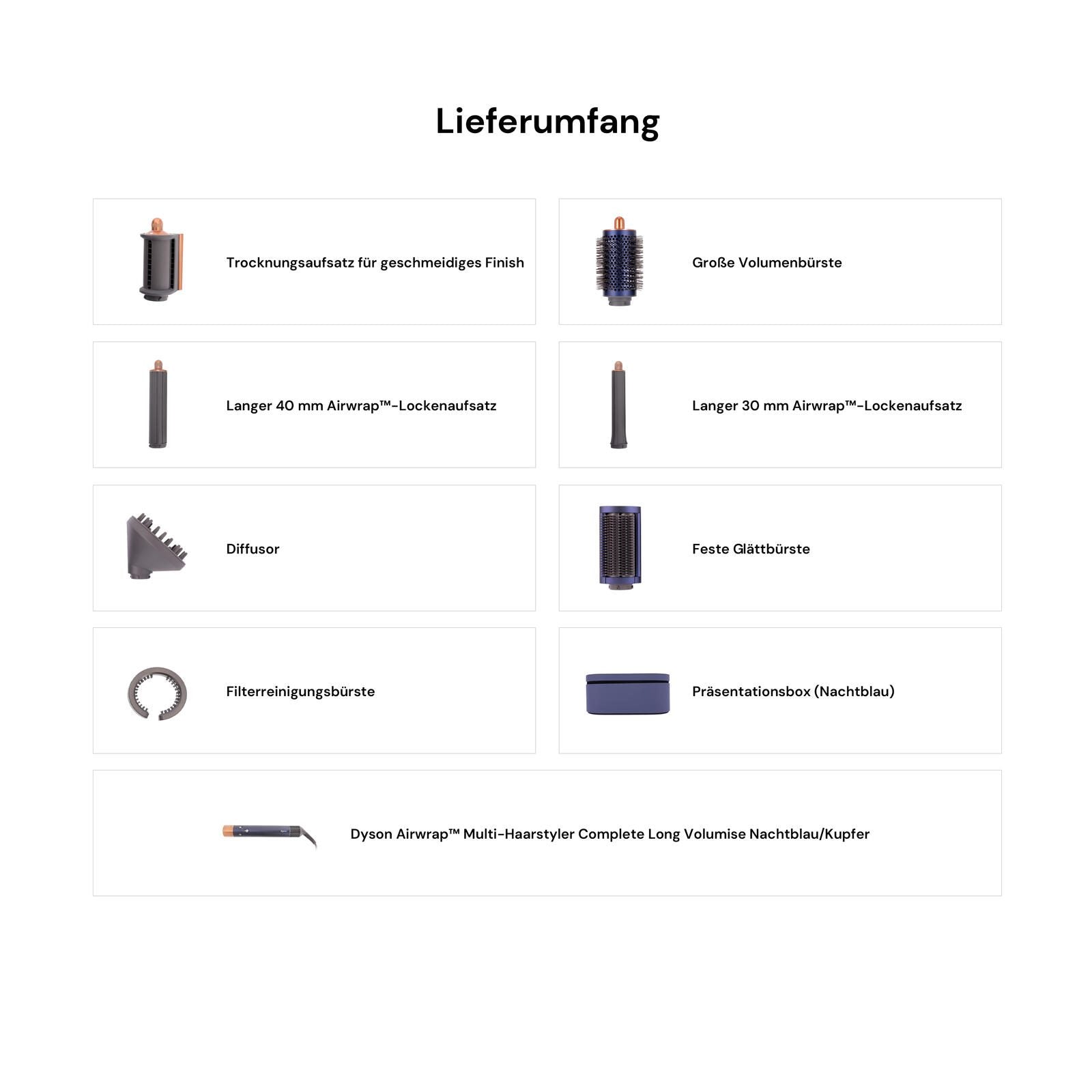 DYSON HS05 Airwrap Complete Long Volumise Prussian Blue/Rich Copper