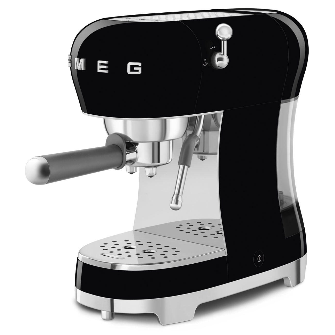 SMEG Espresso-Kaffeemaschine 50's Style ECF02BLEU, schwarz
