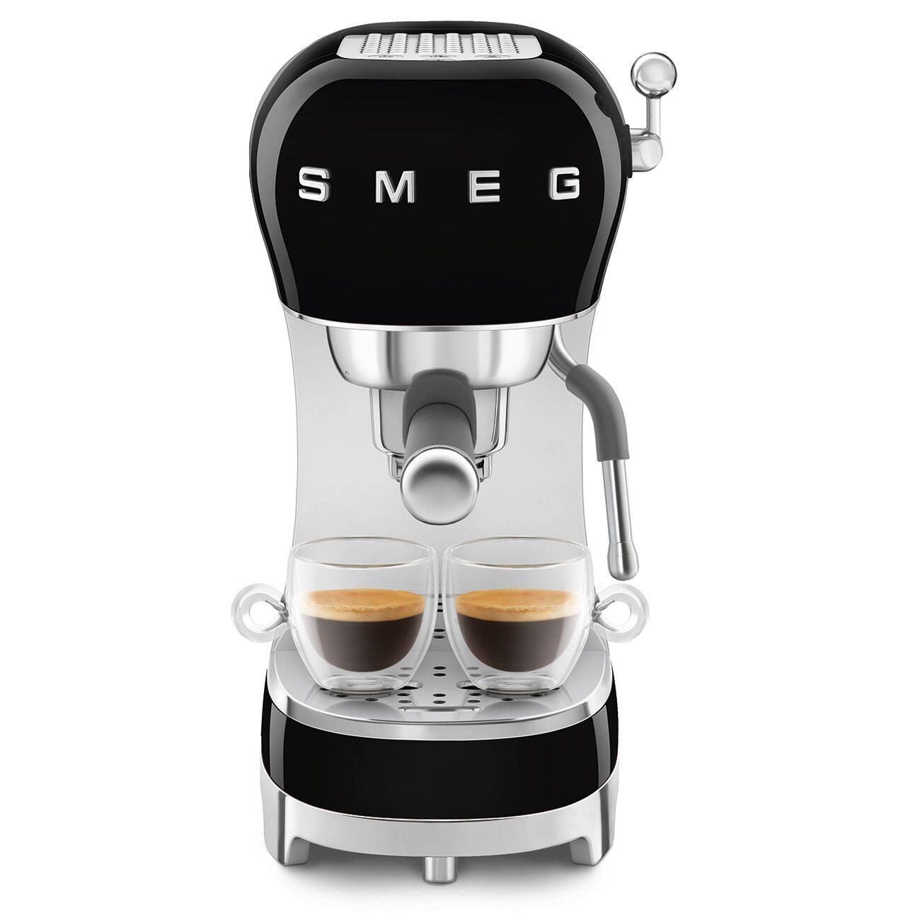 SMEG Espresso-Kaffeemaschine 50's Style ECF02BLEU, schwarz