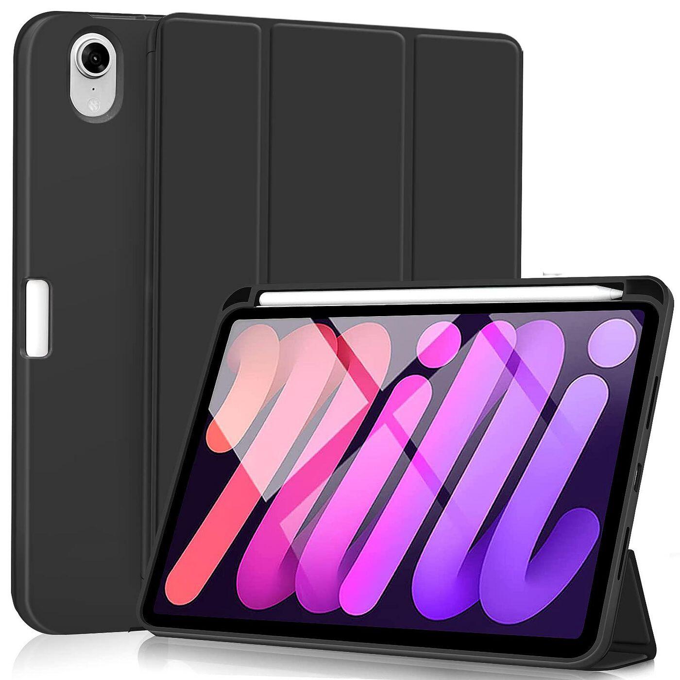 eSTUFF MIAMI Schutzhülle für das Apple iPad Mini der 6. & 7. Generation 8,3' - Black PU leather/Clear