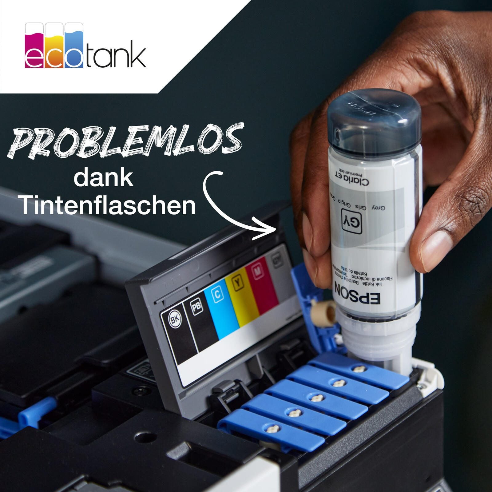 Epson Original EcoTank 664 Nachfülltinte - 4er Multipack schwarz, cyan, magenta, gelb