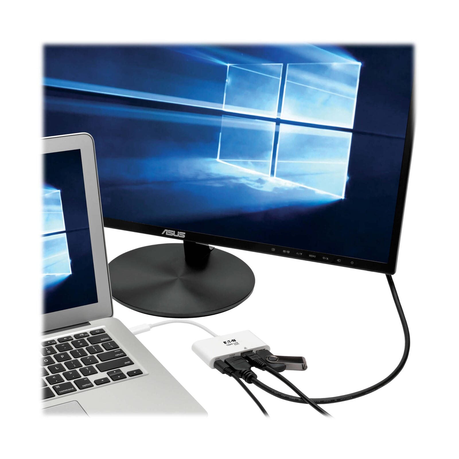 Eaton Tripp Lite Series USB Docking Station Multiport Adapter weiß