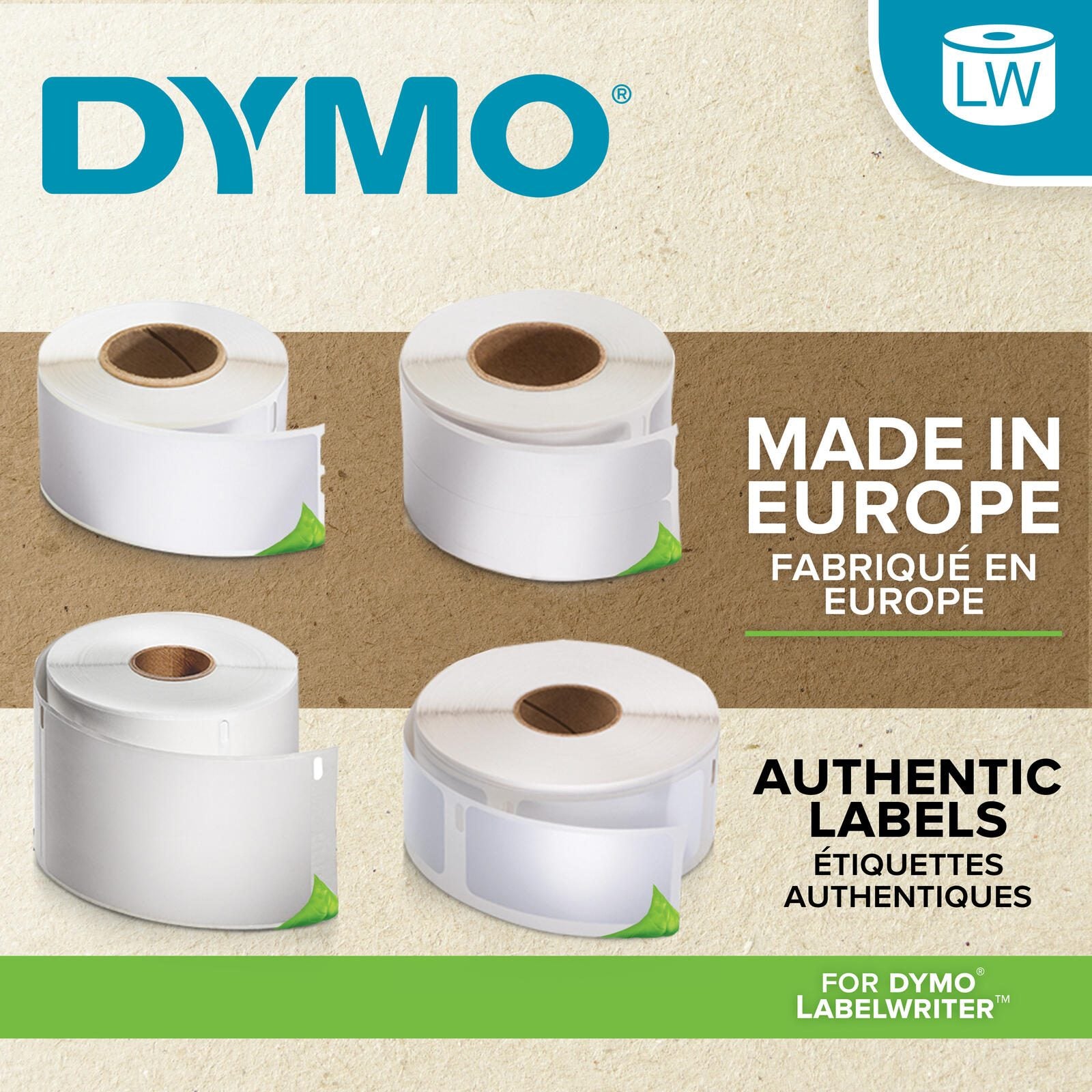 DYMO® Original Etikett für LabelWriter™, Ordner breit - weiss - permanent haftend, 1 x 110 Etiketten