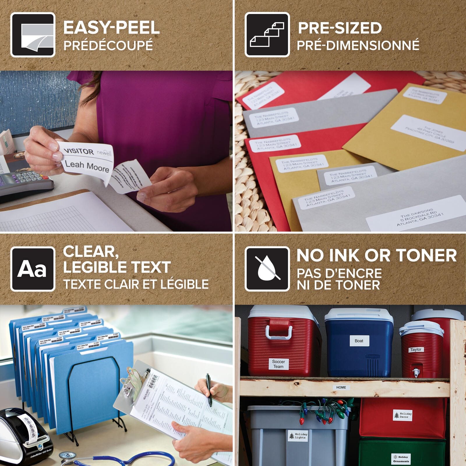 DYMO® Original Etikett für LabelWriter™, Ordner breit - weiss - permanent haftend, 1 x 110 Etiketten