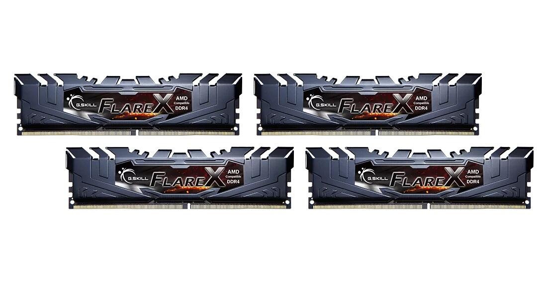 G.Skill Flare X AMD 64GB (4x 16GB) Kit DDR4 3200 MHz schwarz