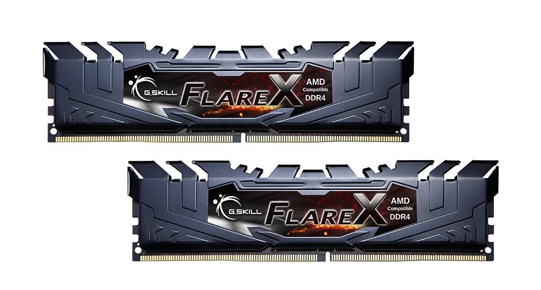 G.Skill Flare X AMD 64GB (4x 16GB) Kit DDR4 3200 MHz schwarz