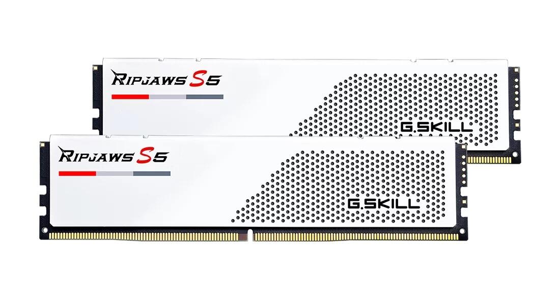 G.Skill RAM Ripjaws S5 Intel 32GB (2x 16GB) Kit DDR5 6000 MHz UDIMM weiß