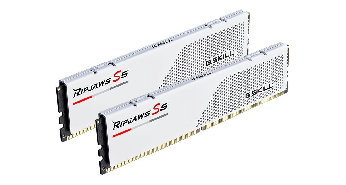 G.Skill RAM Ripjaws S5 Intel 32GB (2x 16GB) Kit DDR5 6000 MHz UDIMM weiß