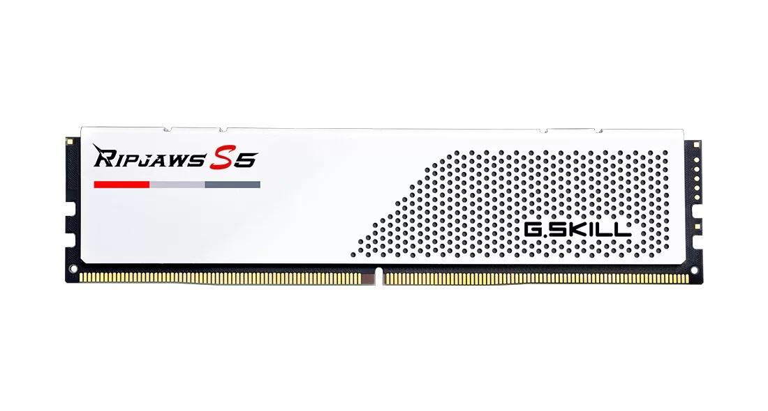 G.Skill RAM Ripjaws S5 Intel 32GB (2x 16GB) Kit DDR5 6000 MHz UDIMM weiß