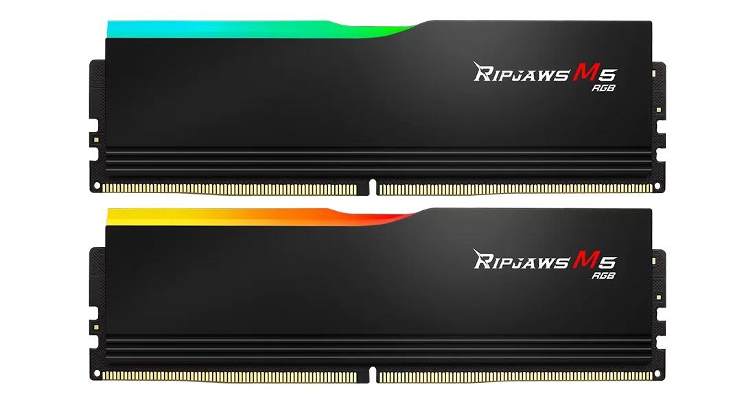 G.Skill RAM Ripjaws M5 RGB Intel 32GB (2x 16GB) Kit DDR5 6400 MHz UDIMM schwarz