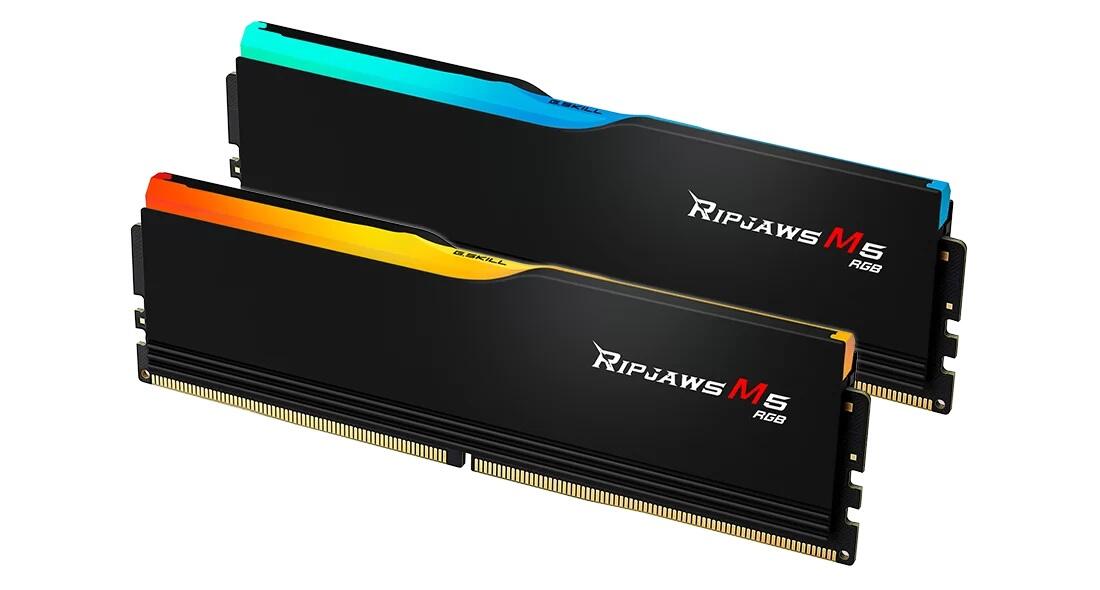 G.Skill RAM Ripjaws M5 RGB Intel 32GB (2x 16GB) Kit DDR5 6400 MHz UDIMM schwarz