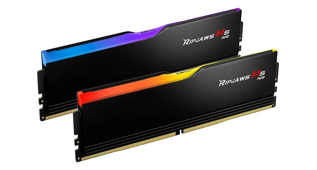G.Skill RAM Ripjaws M5 RGB Intel 32GB (2x 16GB) Kit DDR5 6400 MHz UDIMM schwarz