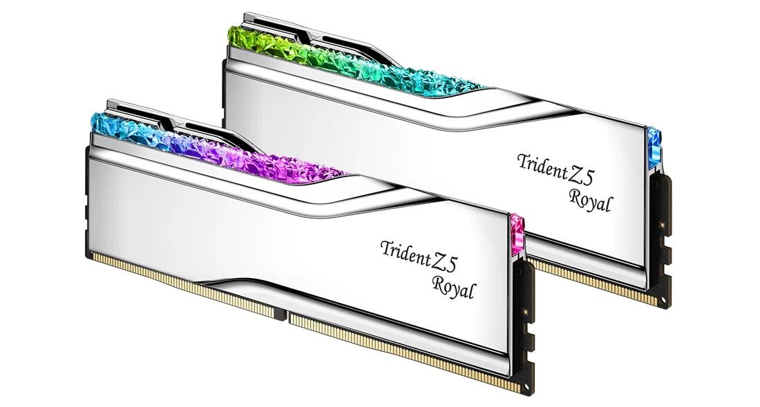 G.Skill RAM Trident Z5 Royal Intel 32GB (2x 16GB) Kit DDR5 6800 MHz UDIMM silber