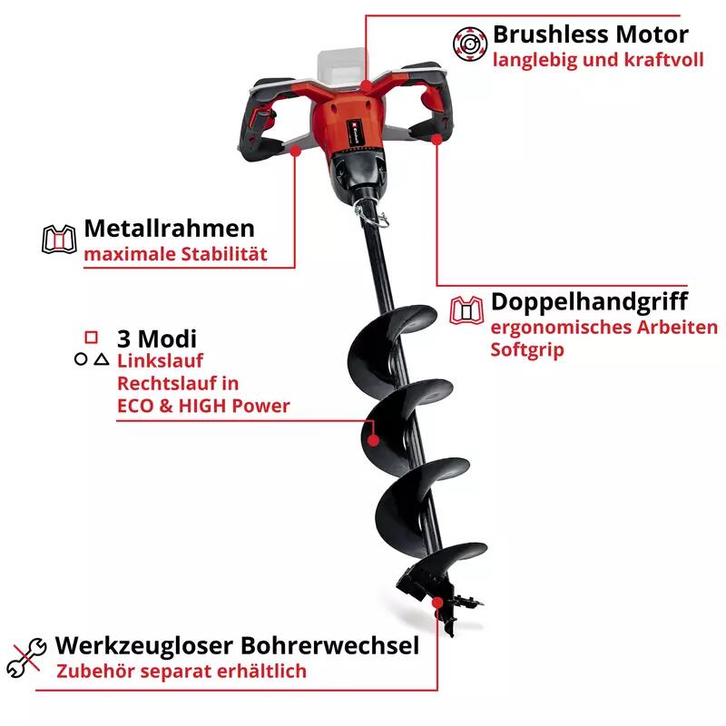 Einhell Akku-Erdbohrer GP-EA 18/150 Li BL-Solo (3437000)