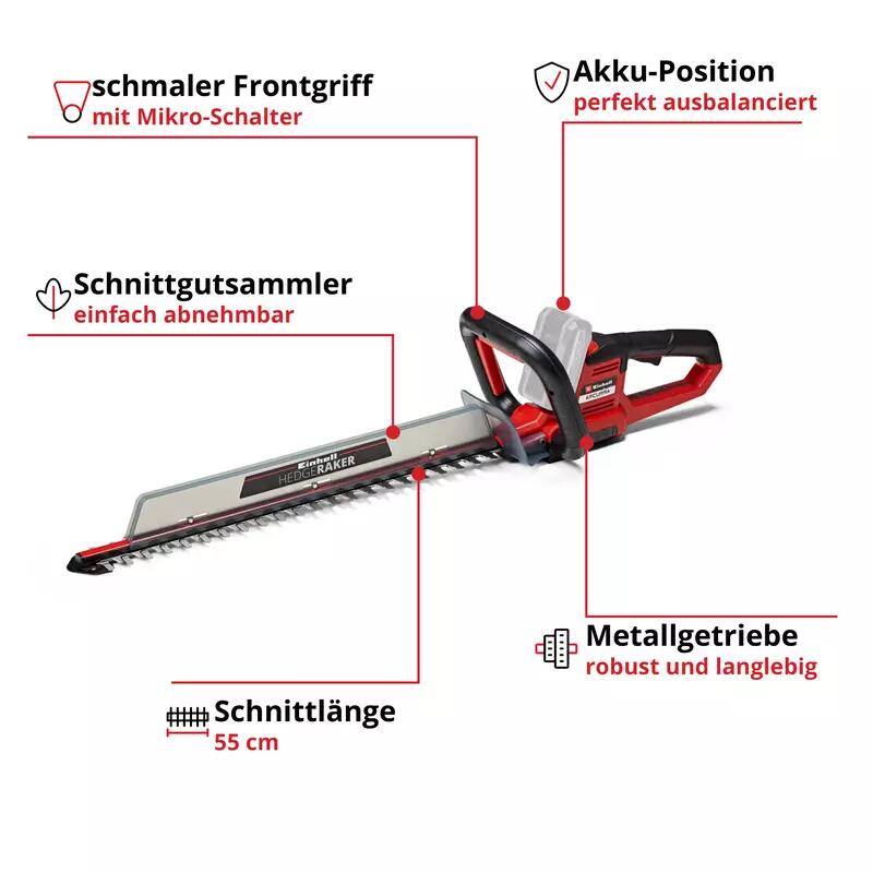 Einhell Akku-Heckenschere ARCURRA 18/55 (3410920)