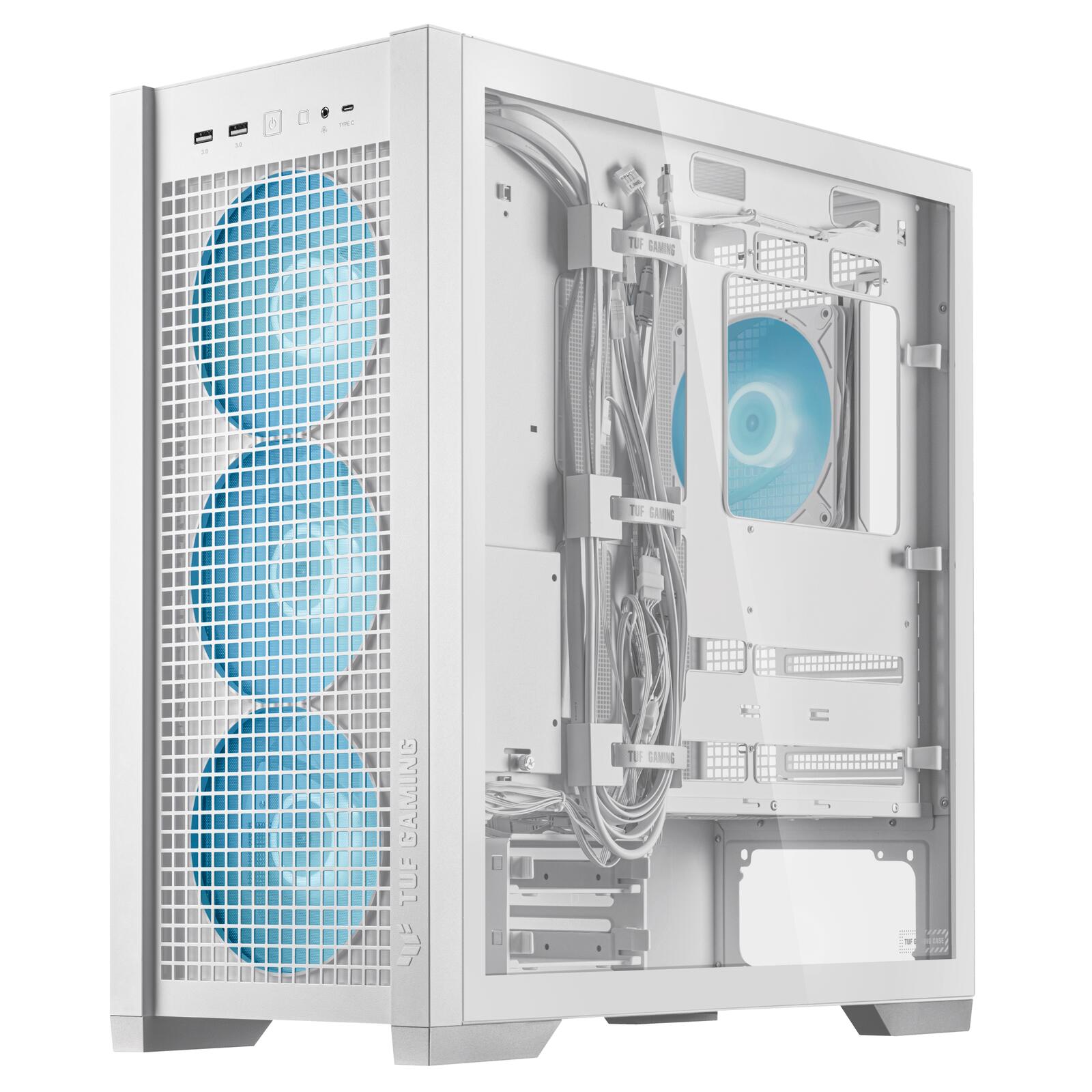 ASUS TUF Gaming GT302 ARGB Mid-Tower-ATX-Gehäuse, weiß