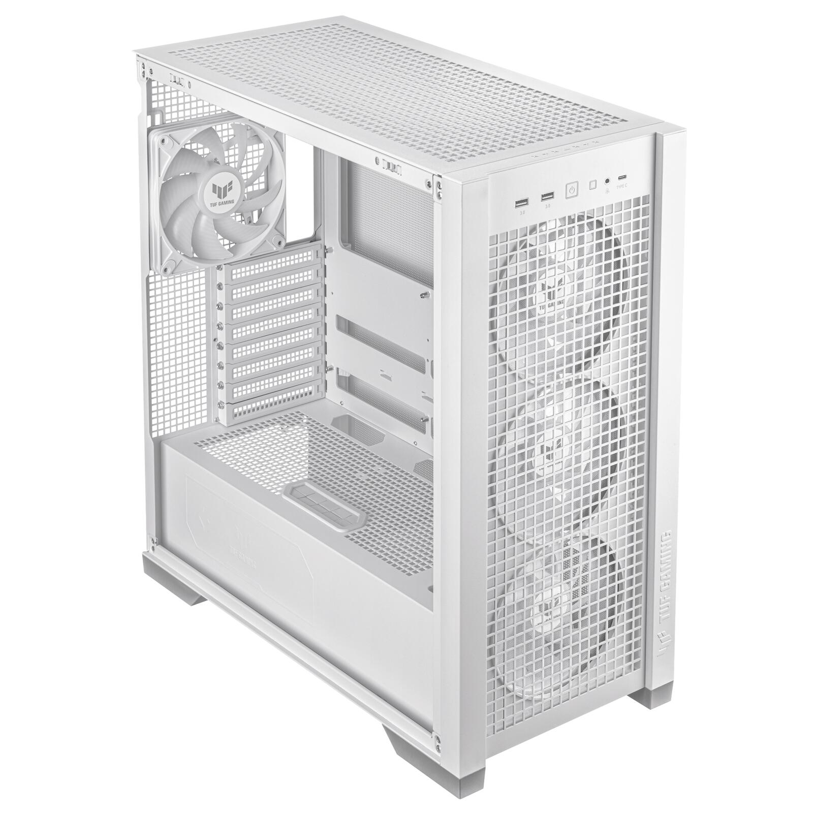 ASUS TUF Gaming GT302 ARGB Mid-Tower-ATX-Gehäuse, weiß