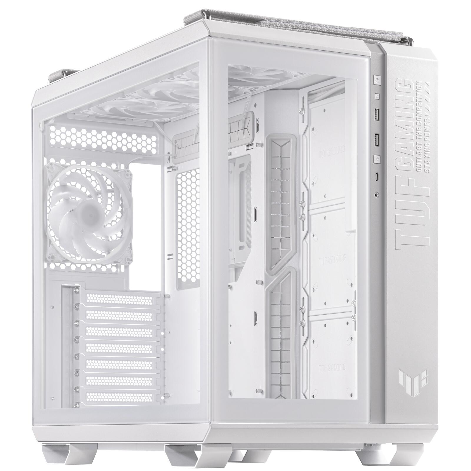 ASUS TUF Gaming GT502 PLUS TG modulares PC Gehäuse, weiß