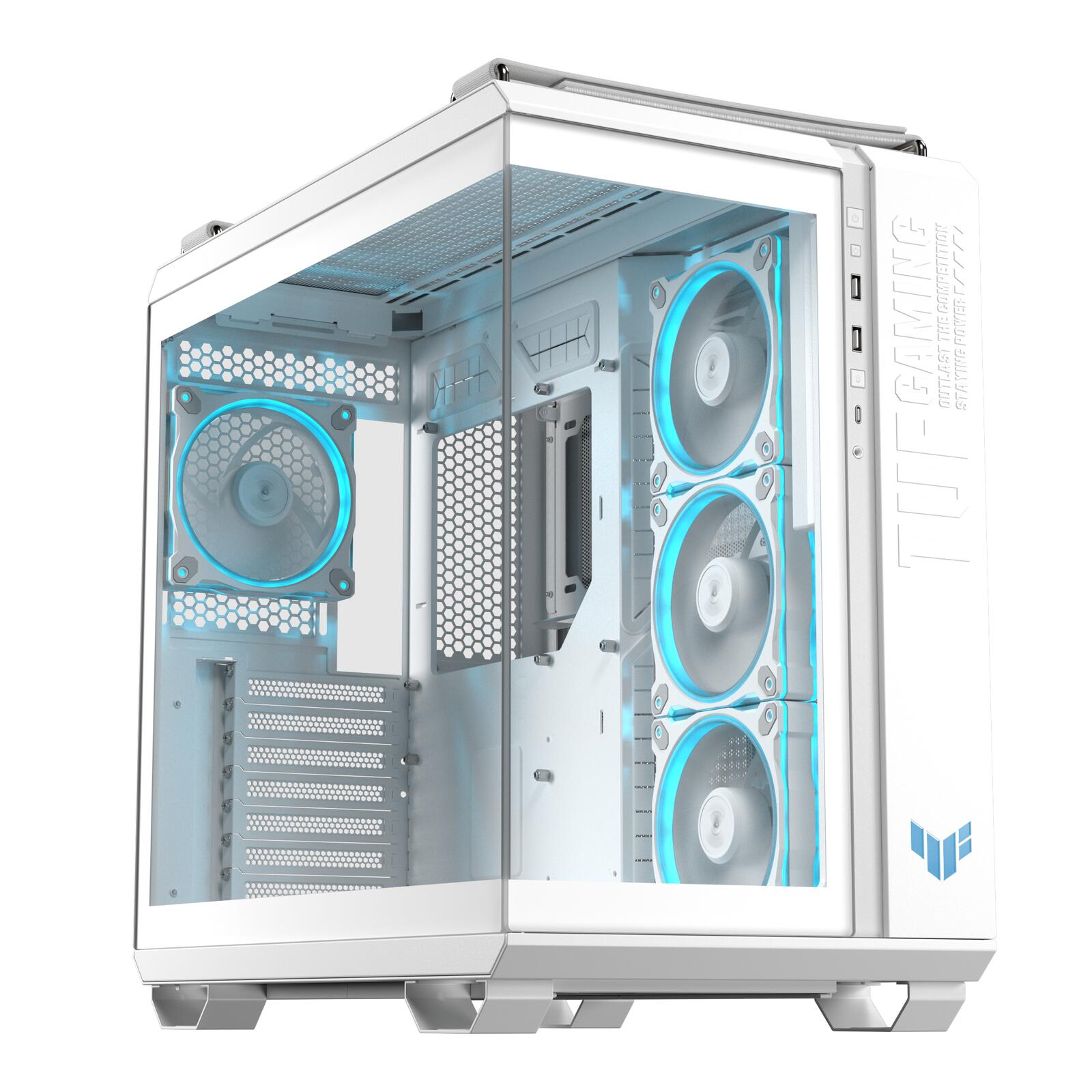 ASUS TUF GAMING GT502 Horizon TG ARGB modulares PC Gehäuse, weiß