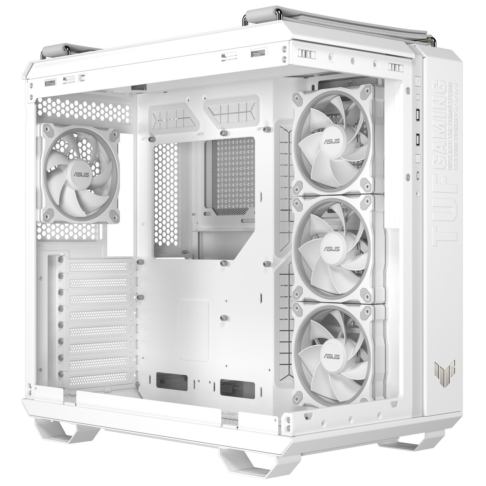 ASUS TUF GAMING GT502 Horizon TG ARGB modulares PC Gehäuse, weiß