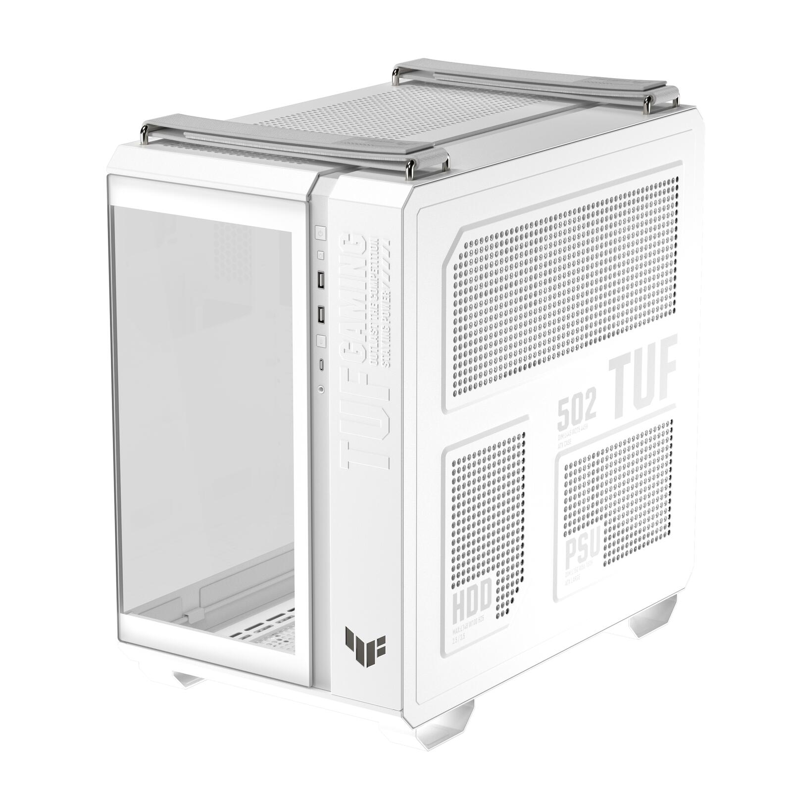 ASUS TUF GAMING GT502 Horizon TG ARGB modulares PC Gehäuse, weiß