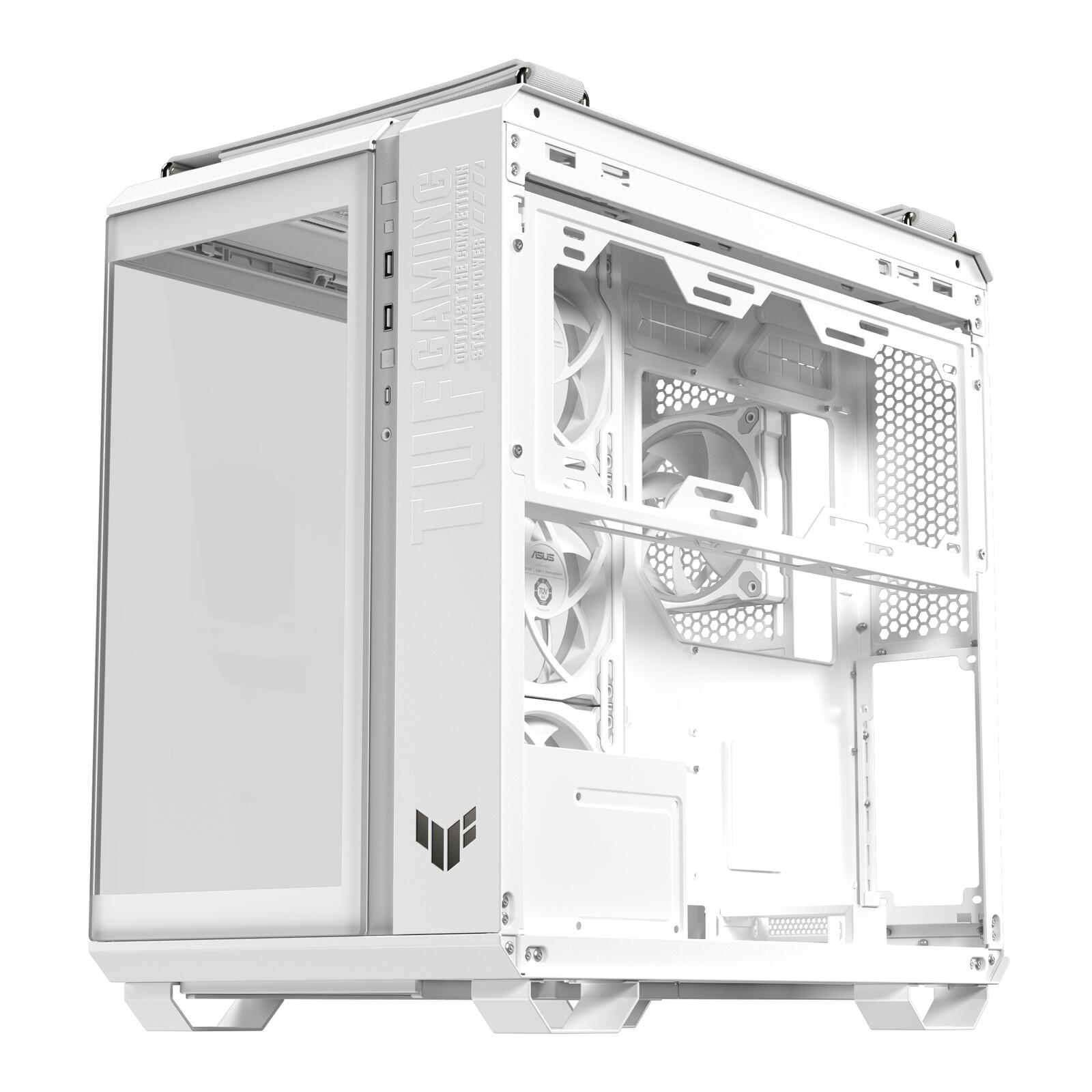 ASUS TUF GAMING GT502 Horizon TG ARGB modulares PC Gehäuse, weiß