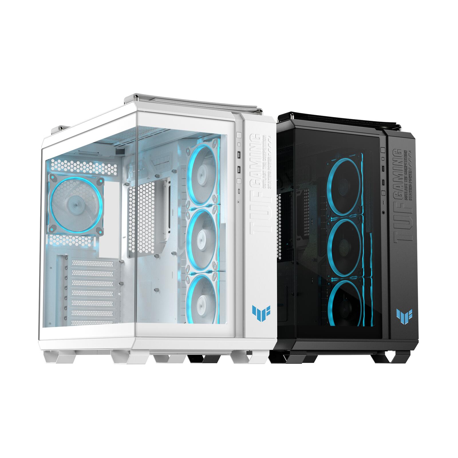 ASUS TUF GAMING GT502 Horizon TG ARGB modulares PC Gehäuse, weiß