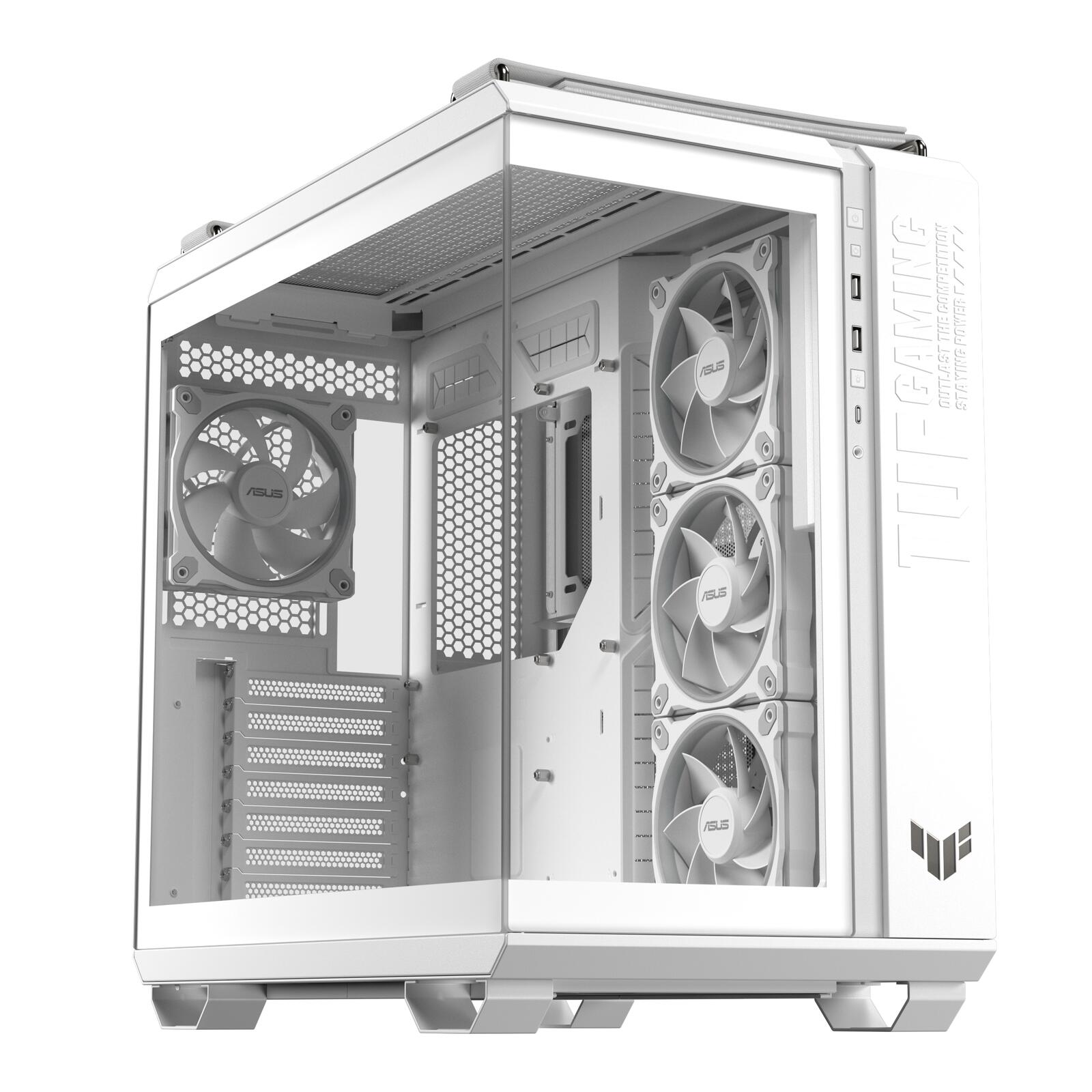 ASUS TUF GAMING GT502 Horizon TG ARGB modulares PC Gehäuse, weiß