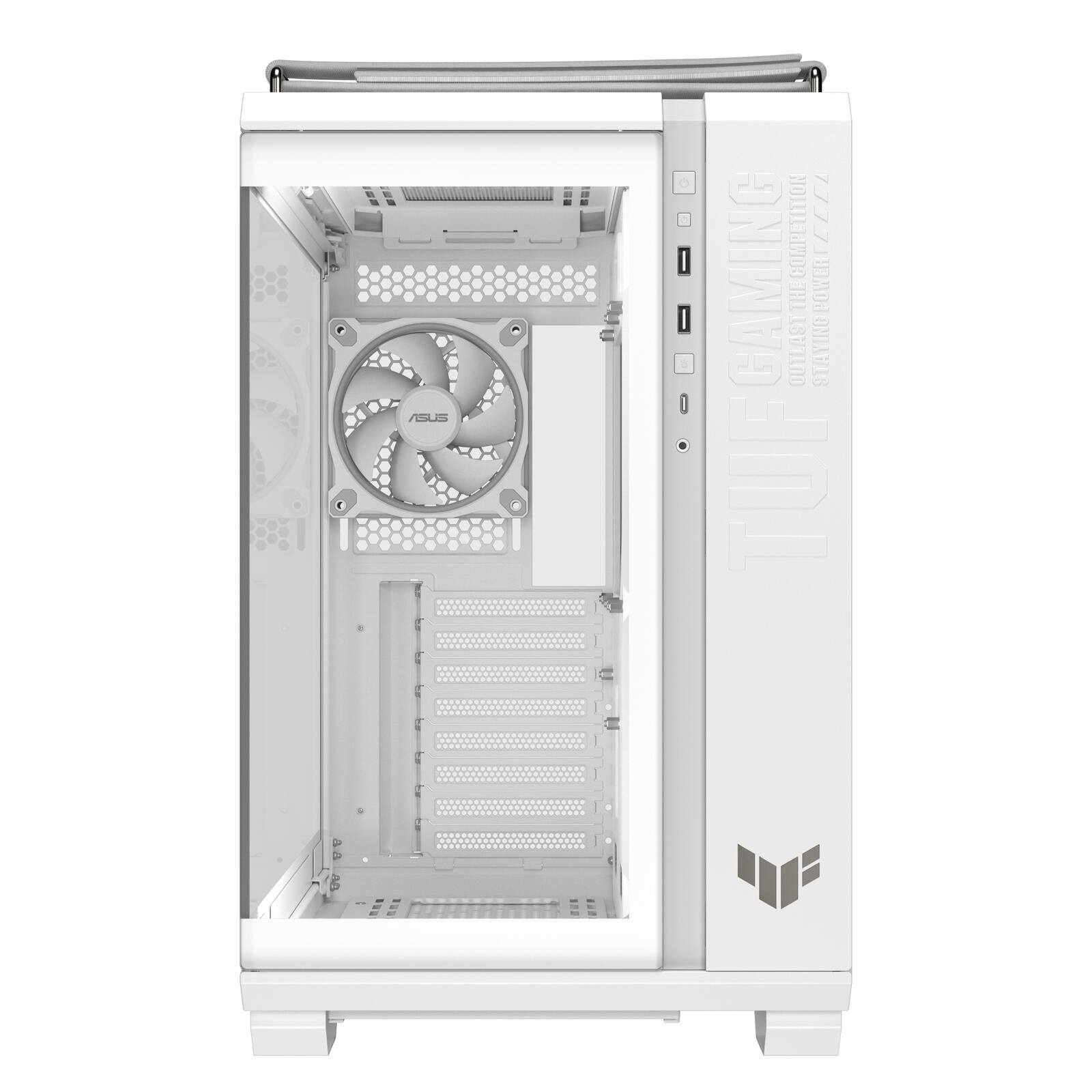ASUS TUF GAMING GT502 Horizon TG ARGB modulares PC Gehäuse, weiß