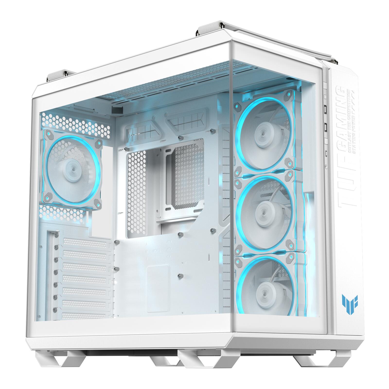 ASUS TUF GAMING GT502 Horizon TG ARGB modulares PC Gehäuse, weiß